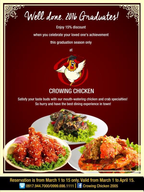crowingchicken5's tweet photo. Enjoy 15% discount!
For inquiries and reservations, call 0917.944.7000/ 0999.698.1111 https://t.co/Ijtjj1gH1S