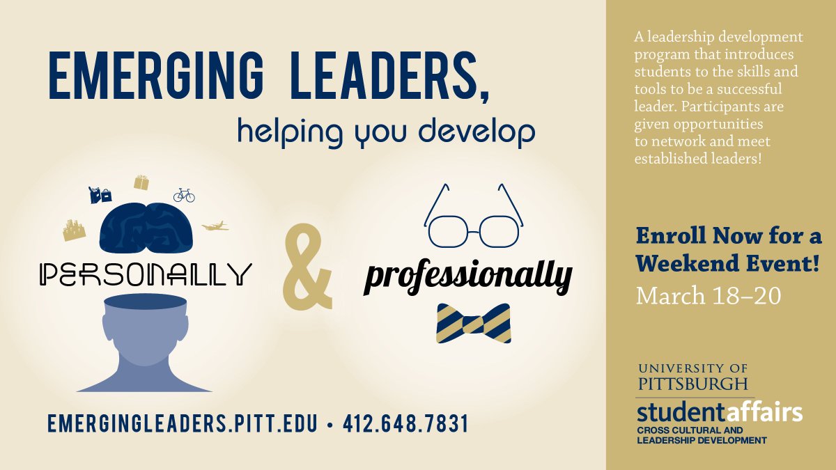 PittStudents's tweet image. It's not too late to emerge as a leader! The next Emerging Leaders weekend event is March 18-20!