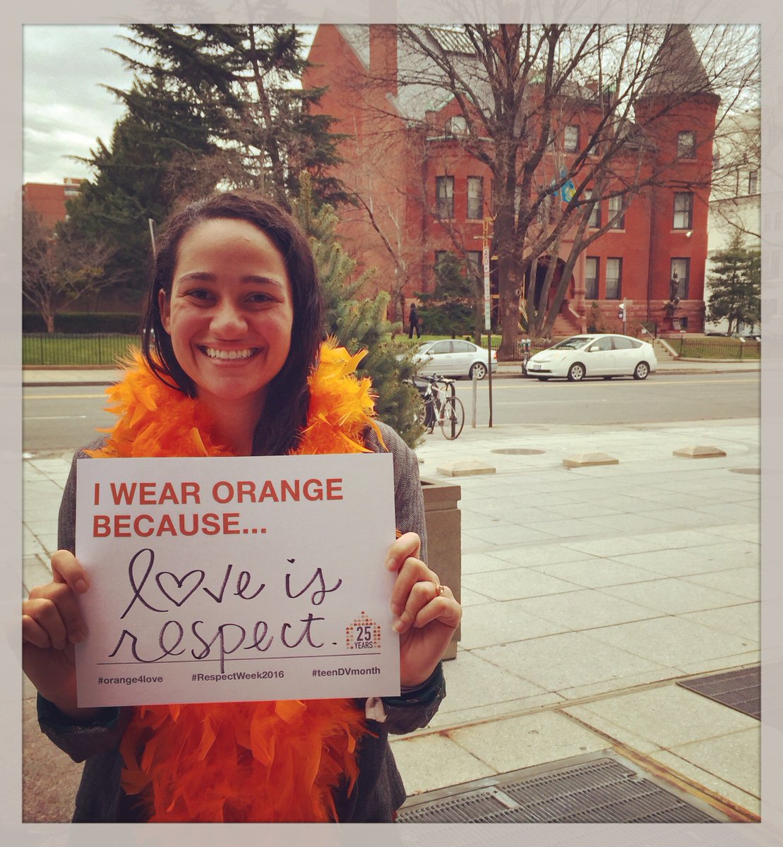 nnedv's tweet photo. It's the last day of #teenDVmonth. Today & every day remember: LOVE IS RESPECT. 🔸💜🔶💜🔸 #orange4love #TDVAM2016 https://t.co/zEkCDYyEoV
