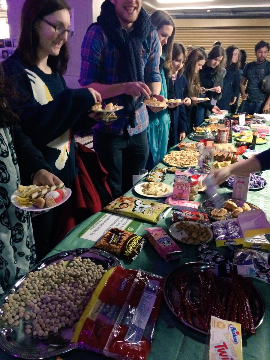 KeeleSU's tweet image. Students trying our free world food at #KeeleWorldFest! 

In the ballroom till 9pm - come on down!
