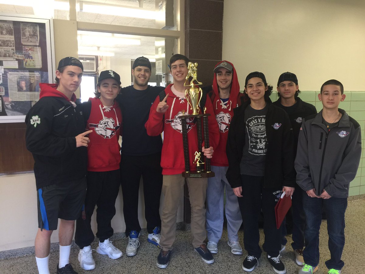 CalhounHS's tweet photo. Bulldogs Ice Hockey with their County Championship trophy! https://t.co/x7pZ0L9WEa
