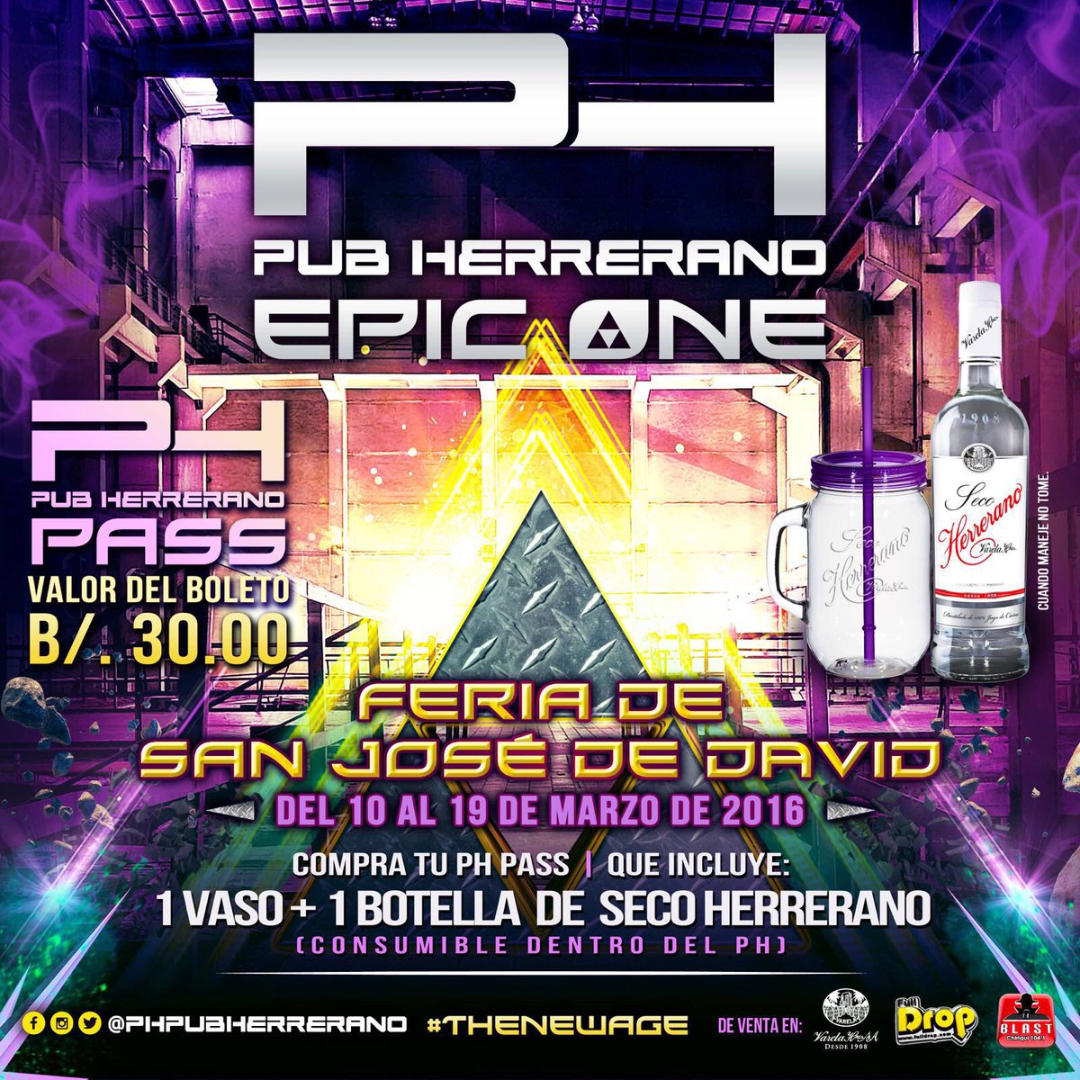 PhPubHerrerano's tweet photo. A partir de mañana estarán a la venta los PH Pass 🚨🚨BÚSCALOS EN #VarelaHermanosDavid #FullDrop y #BlastChiriquí 🚨🚨 https://t.co/jkqZoXTBKN