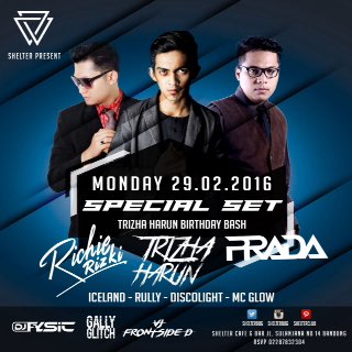 AVATAR_Ent's tweet photo. #TONIGHT At Shelter BirthDay Bash Trizha Harun @SHELTERBdg @TRIZHAharun @RICHIERIZKI_ @BdgParty_Club @abangteuku_ https://t.co/WNmc39rN8J
