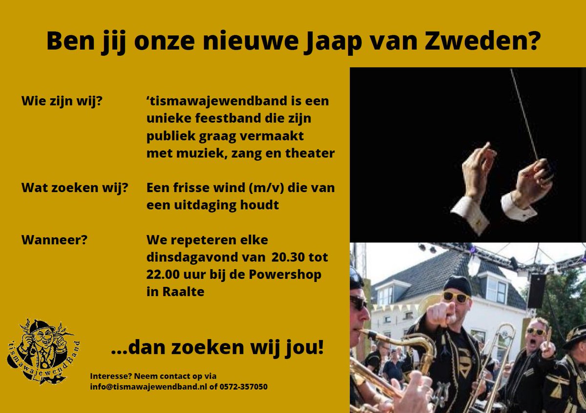 Wij zoeken een nieuwe dirigent!