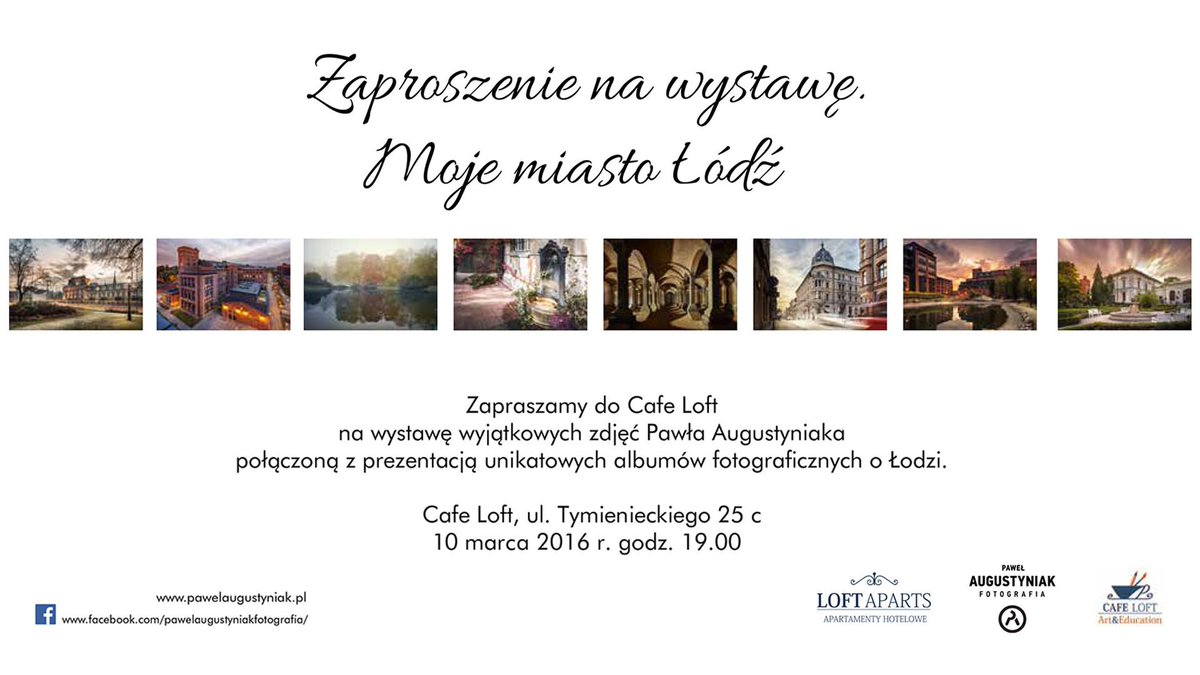 Loft_Aparts's tweet photo. Zapraszamy na wystawę zdjęć Pawła Augustyniaka: Moje miasto Łódź @plasterlodzki @LodzKultura @LodzCB @umllodz https://t.co/tOLXF57qNz