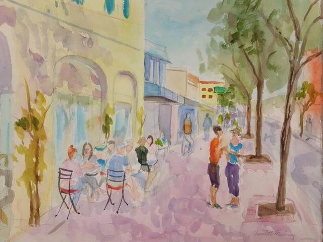delraycaffe's tweet photo. We love this beautiful #painting right outside #caffemartier by Charlotte Maloney. https://t.co/lS0MdT5pbX