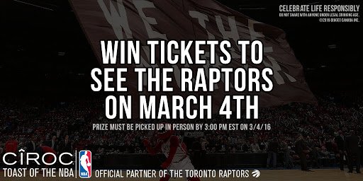 theScore's tweet image. Follow @theScoreNBA and RETWEET for a chance to WIN 2 tix courtesy of @CirocCanada. Rules: thesco.re/1ZSqmVW