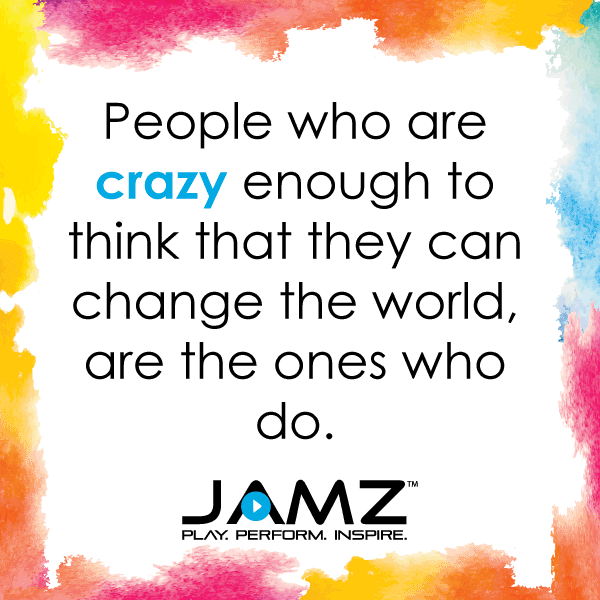JAMZCheer's tweet photo. Let's be crazy enough today. #motivationmonday #motivation #inspire #jamzcheeranddance #cheerquotes #cheermotivation https://t.co/kyvMvRzM7Y