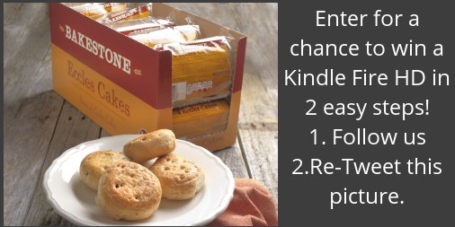 Mrbakestone's tweet photo. #Competition to celebrate the launch of our Eccles Cakes https://t.co/K89vU9SELT RT to win a Kindle Fire! #Giveaway https://t.co/9ZIQLd5uj7