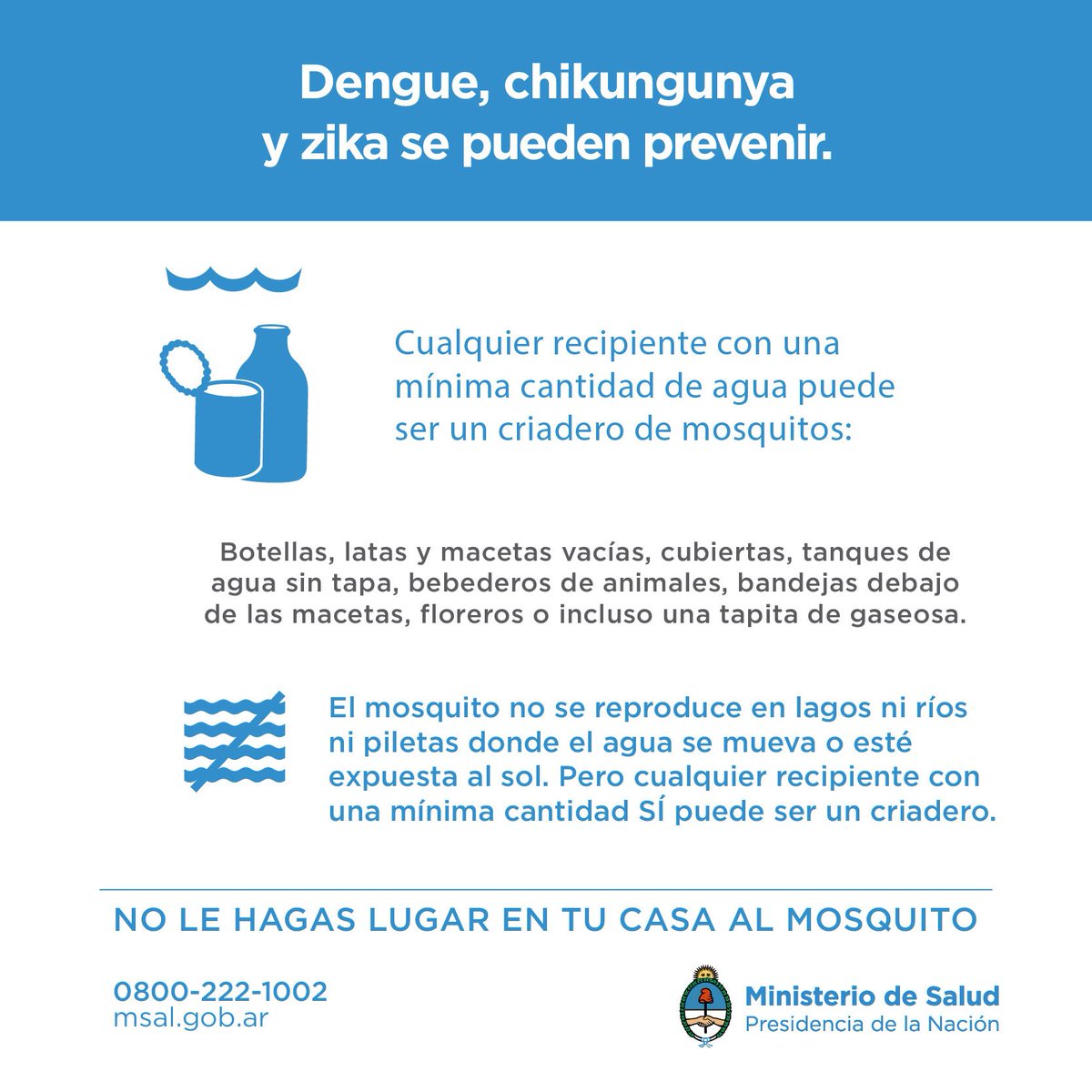 MinSalud_Ar's tweet photo. #dengue #chikungunya #zika se pueden prevenir. Seguí estos simples pasos. Más info: https://t.co/aZ9F5TnypM https://t.co/Mhrq0x7al0