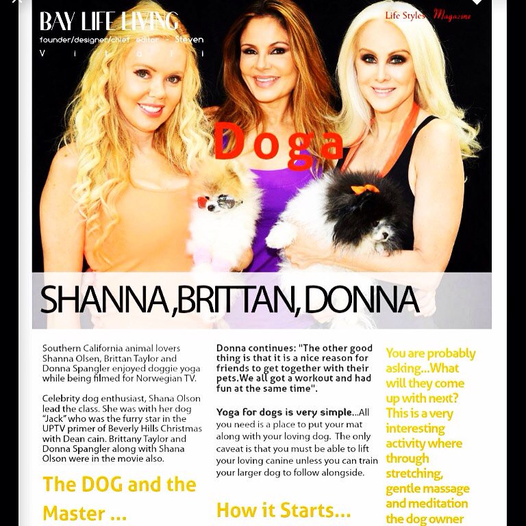 RealShannaOlson's tweet photo. Thank you #baylifeliving for featuring us in this article on #doga! #Magazine #doglovers #dogmoms #doggieyoga https://t.co/y78tJg060t
