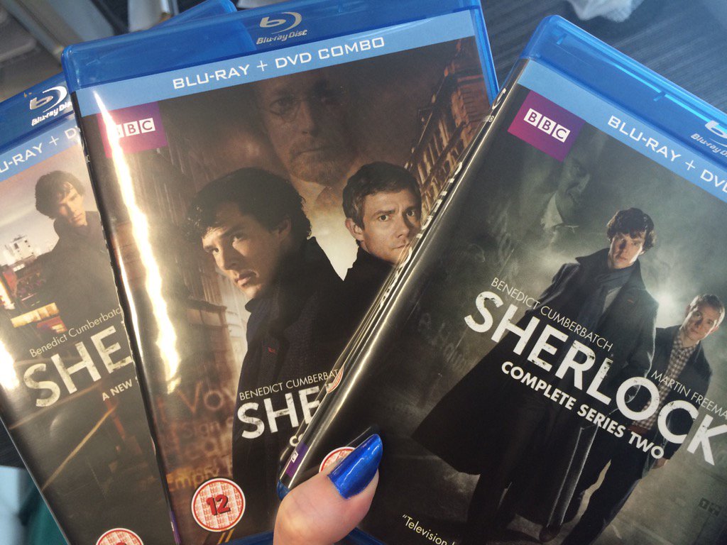 cumberbatchweb's tweet image. Sherlock series 1-3 bluray/DVD combos to give away. 1 each to 3 lucky winners. Follow/retweet to enter