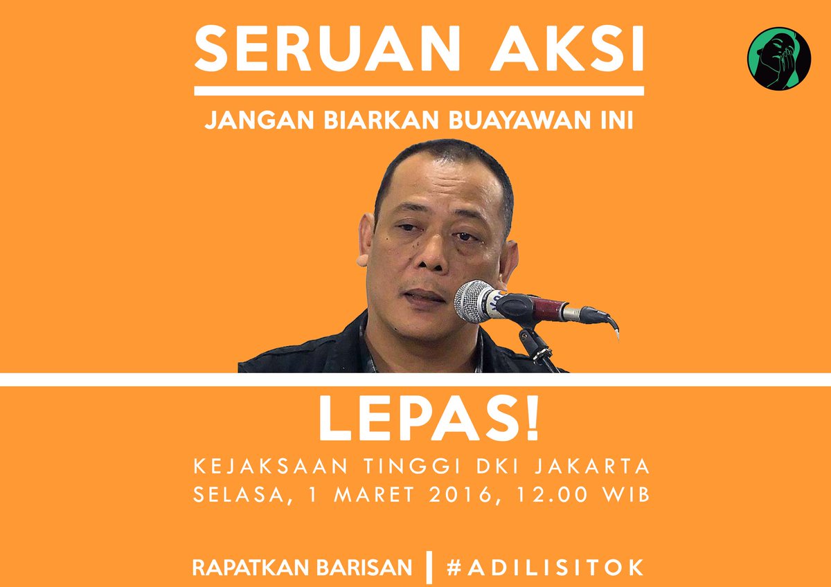 Press Release tiny.cc/releaseaksi1
Materi Gerakan tiny.cc/adilisitok
Surat Terbuka tiny.cc/suratkejati