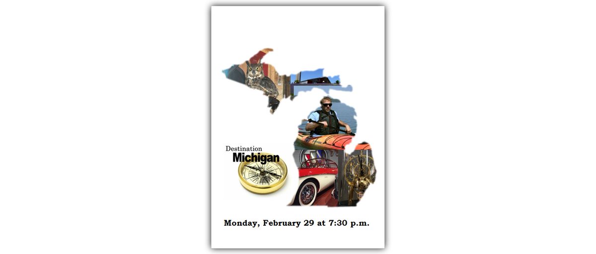 WCMUTV's tweet photo. Travel with us across the mitten tonight @ 7:30 during a new #DestinationMichigan. Preview: https://t.co/6MhIwkBThy https://t.co/TWVAj8gFLe