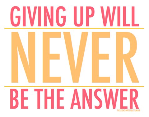 syafree's tweet photo. Never giving up will never be the answer. https://t.co/dQcFYoEnET
