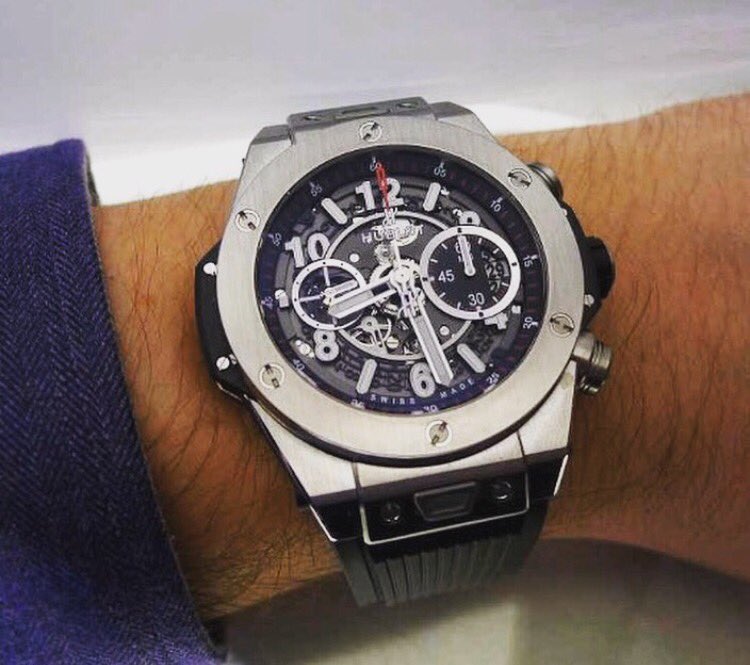PierreYvesCo's tweet photo. Lovely shot of the #Hublot Big Bang Unico Titanium⌚️ Available now. Contact us for details. #PierreYves https://t.co/nfJmKECpka