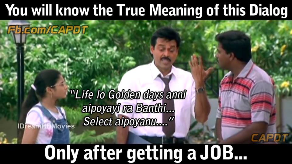 CapdtOfficial's tweet photo. Dedicated to working ppl and also to job aspirants. #trivikram #NuvvuNaakuNachaav #Venkatesh @Mee_Sunil as #Banthi https://t.co/BHhaChbbpm