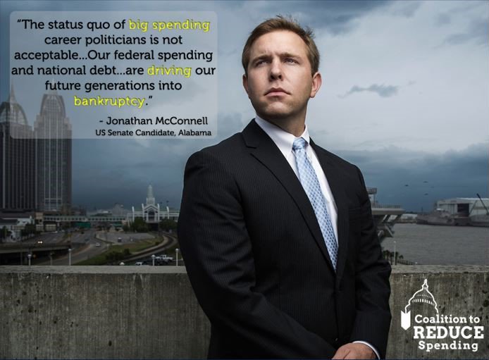 Reduce_Spending's tweet photo. We're thrilled @mcconnell2016 has signed the pledge to #RejectTheDebt ahead of the #ALprimary https://t.co/7y4D8bvltV