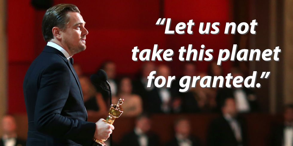 RT if you loved Leonardo DiCaprio's Oscar speech last night - "Let us not take this planet for granted."