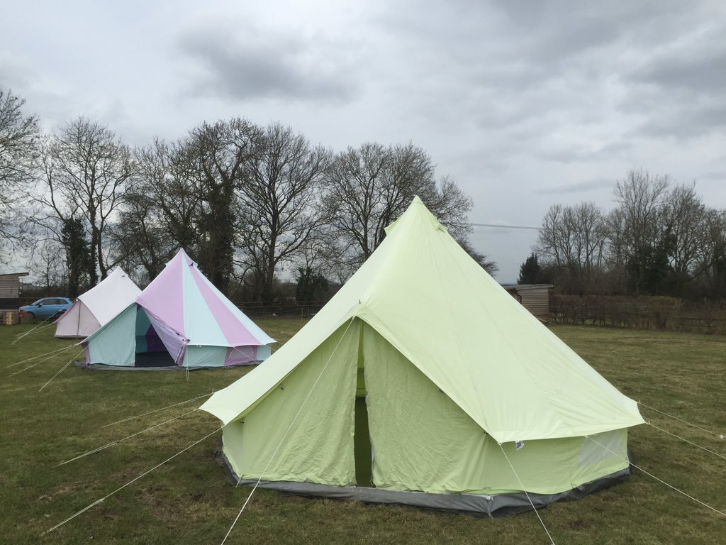 Then there were 3 #glamping bell tents ready for 2016 season