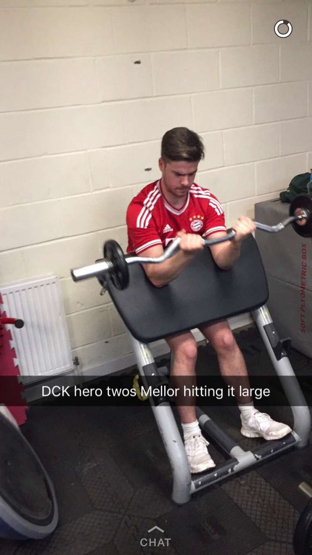 DynamoCKFC's tweet photo. Great to see @_jmella hitting the gym after his MOTM performance yesterday. Such commitment #TNDO #BicepsEveryday https://t.co/BvrPB577i7