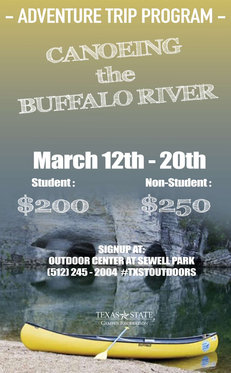 #canoe the Buffalo River with <a href="/TXSToutdoors/">Txst Outdoor Center</a> view the wonderful outdoors and get a #workout in #workoutmotivation