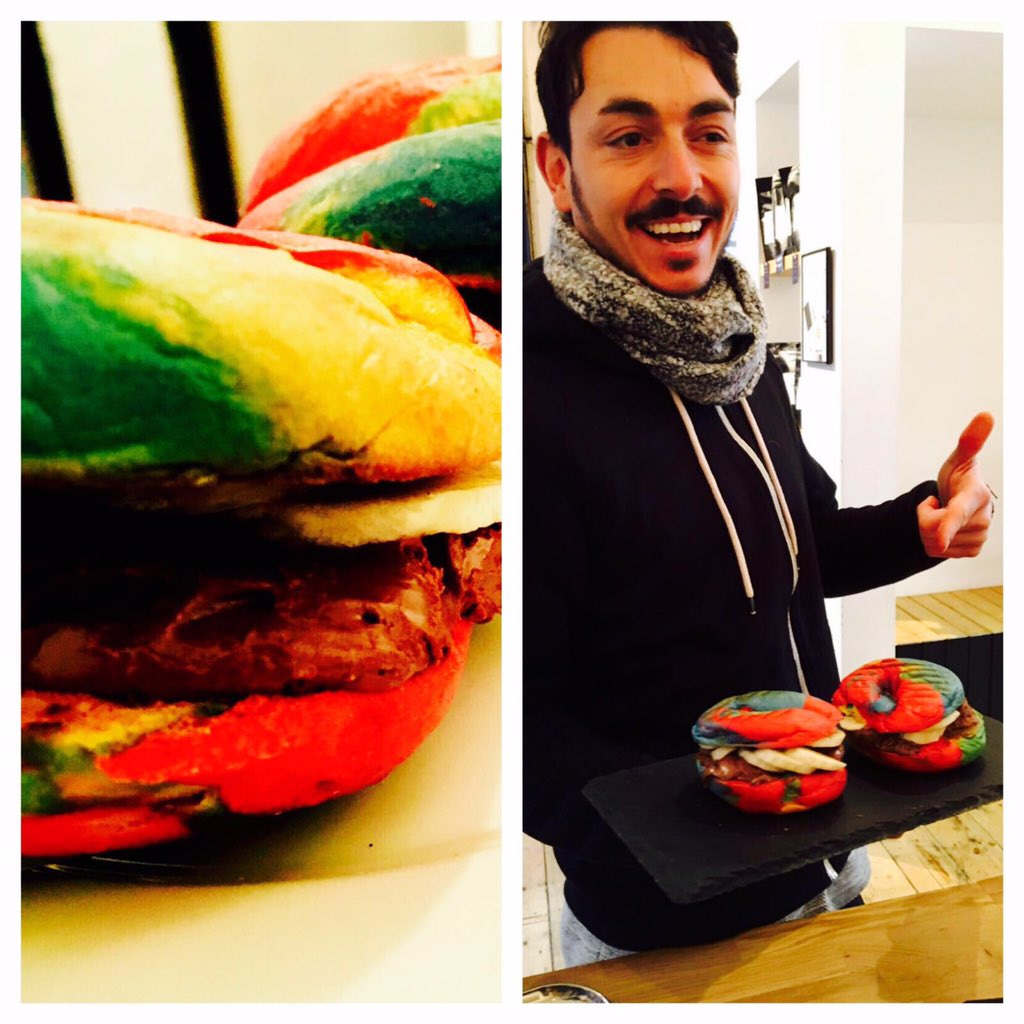 dirtybagelsuk's tweet photo. From New York to #oldspitalfieldsmarket ! 
Come 'n' try!🌈🌈🌈 #dirtybagels https://t.co/TkXIcvq2kp