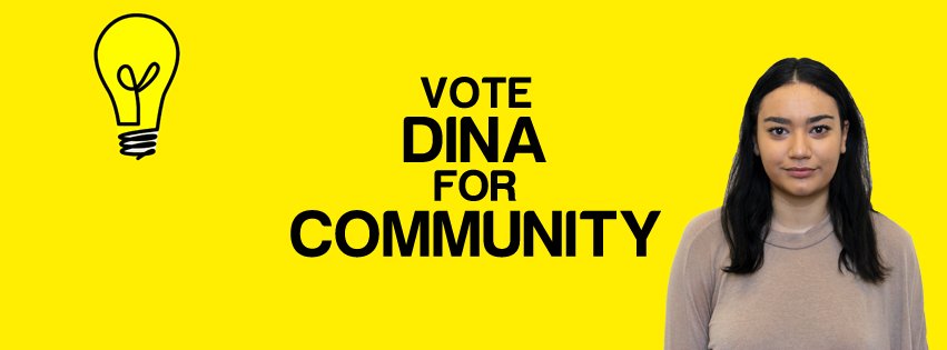 Dina4Community's tweet photo. Only two days until campaigning begins - look out for the #Dina4Community team all across campus with our balloons! https://t.co/e4h2c49ELy