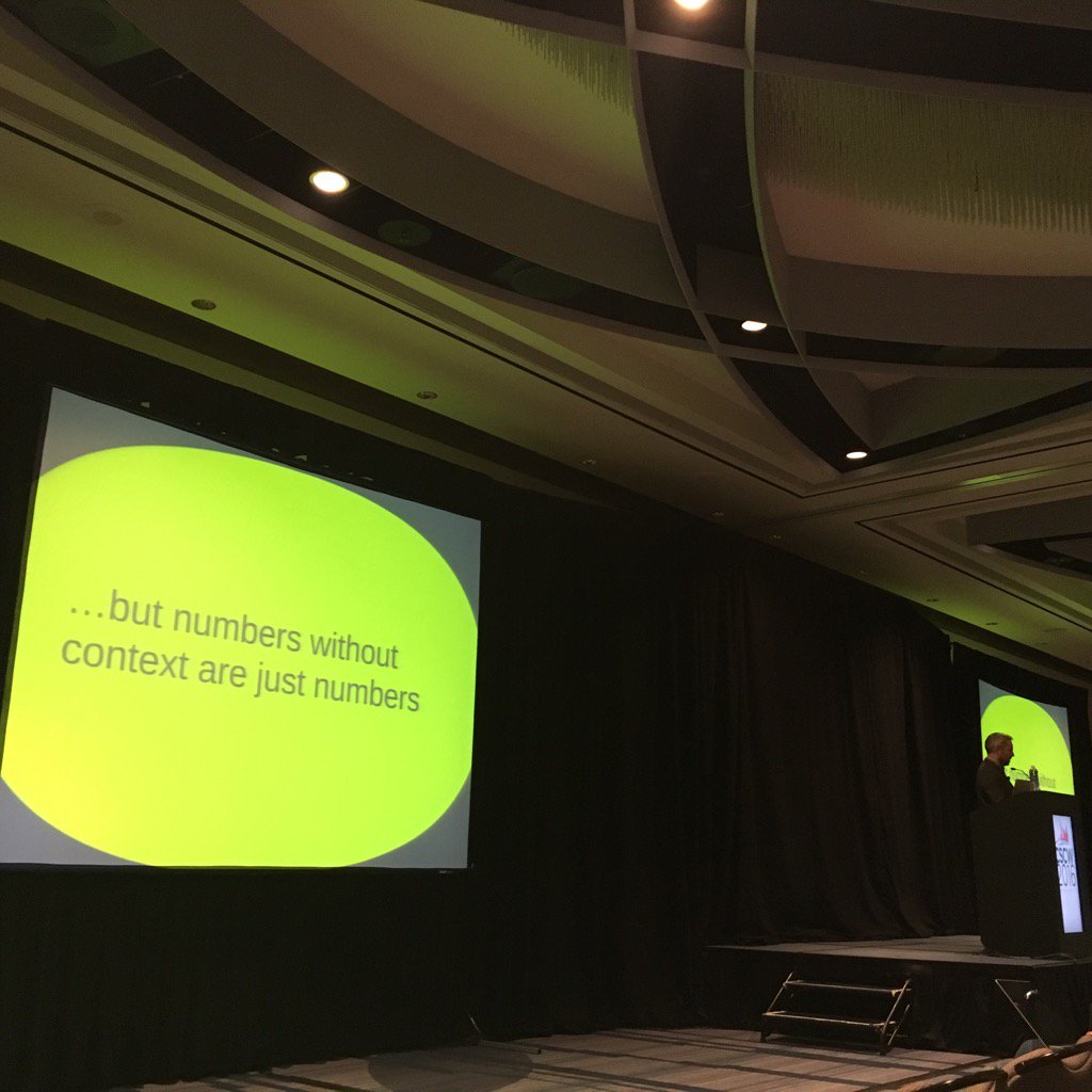 elizgerber's tweet image. Numbers alone are not enough, context is needed says @Simonrogers #cscw2016