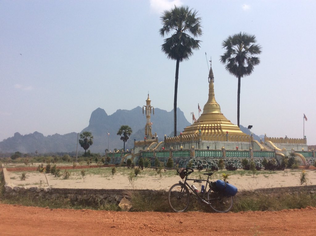SuttonEd's tweet image. I'm in Yangon (Rangoon) already! From the border at Mae Sot, in 3 days. #Myanmar #cyclingtheworld