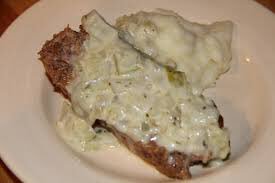 Don't forget the cream sauce bro, it's meatloaf Monday.