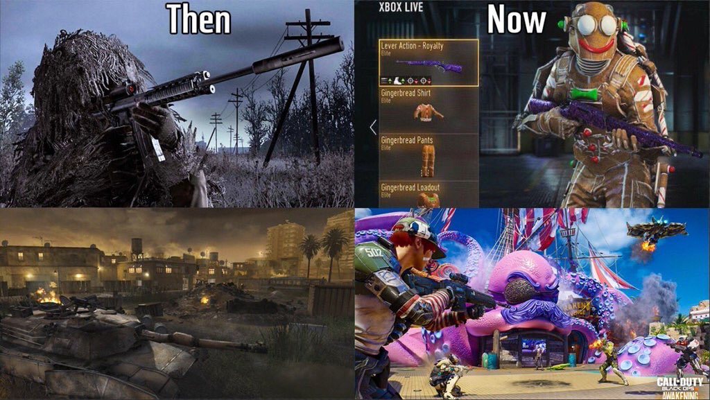 OMGitsAliA's tweet image. How COD has changed...