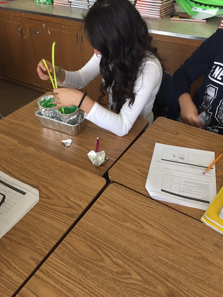 MissHoth's tweet photo. Building their engineering projects! Challenge: make two cups of hot and cold water the same temp! #nmsascience https://t.co/MzKKur1QHF