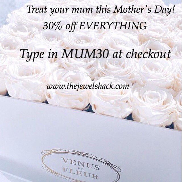 TheJewelShack's tweet photo. Treat your mum for #mothersday type in MUM30 at checkout https://t.co/kCUXToOkr0 https://t.co/YPWq5gwK6M