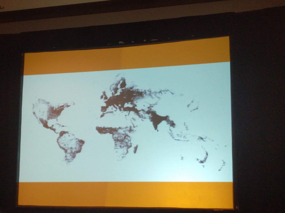 notconfusing's tweet image. One dot for every city in which there&apos;s a Google search in the year. #cscw2016