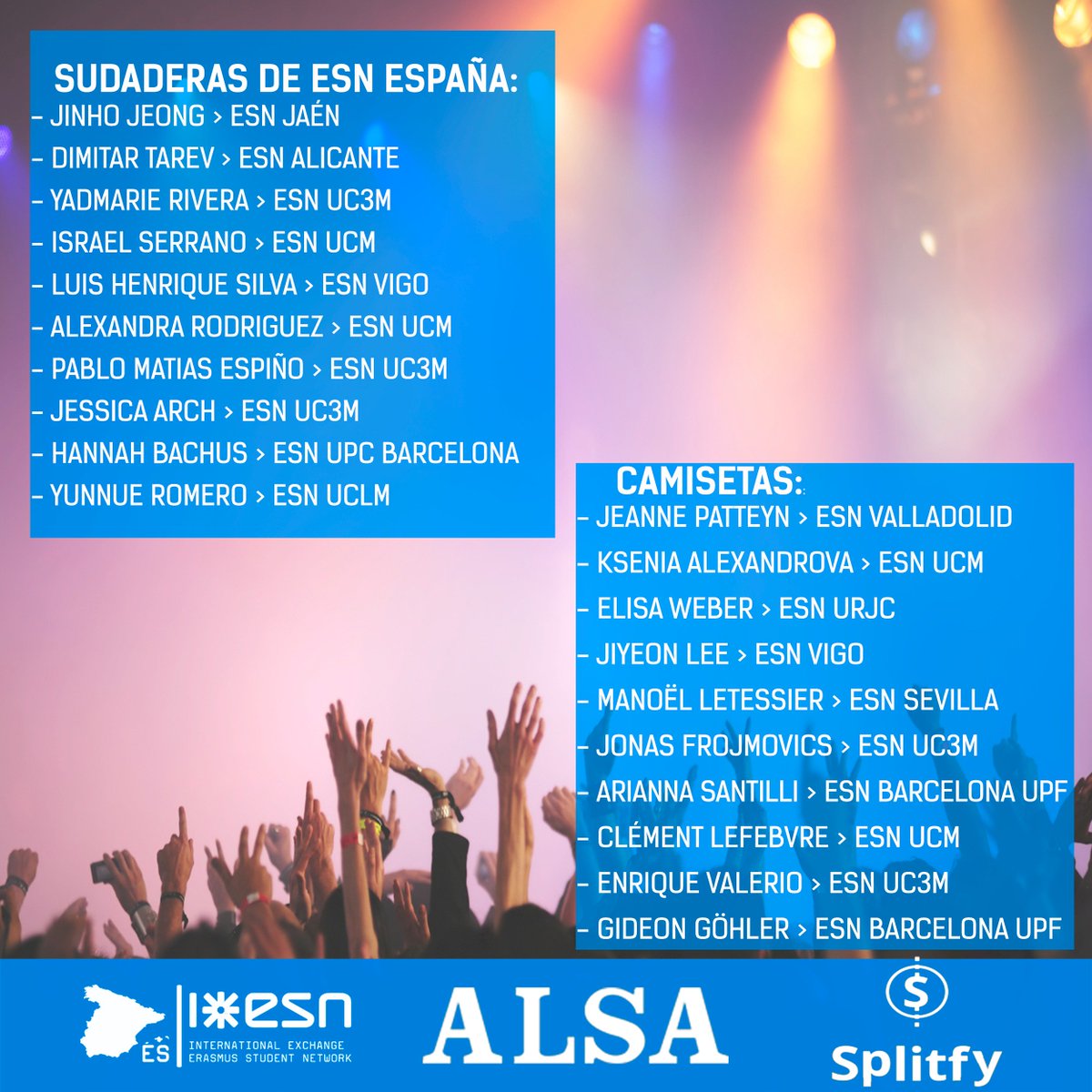 ESNSpain's tweet photo. Nuestros #ESNWelcomeDays acabaron ayer día 28 de Febrero y ya tenemos a los ganadores. Enhorabuena a todos #ESNSpain https://t.co/PSVK2qq5gm