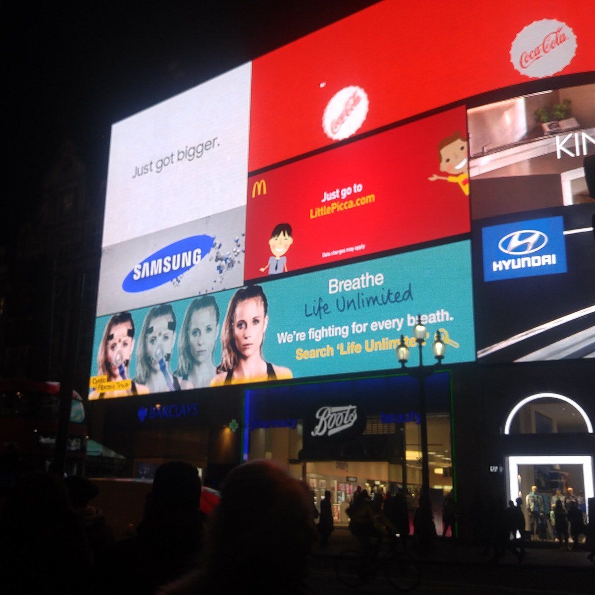 cftrust's tweet photo. Lighting up #piccadillycircus with #LifeUnlimited https://t.co/3Guz1bZOAm