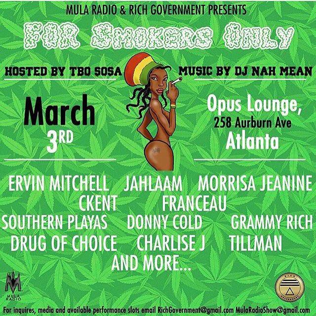 ClayJamesWorld's tweet image. Our next show is March 3rd! 258 auburn Ave Atl Ga! Hosted by @tbOsosa! Curated by @HIPHOPJAXZ @MulaRadio_