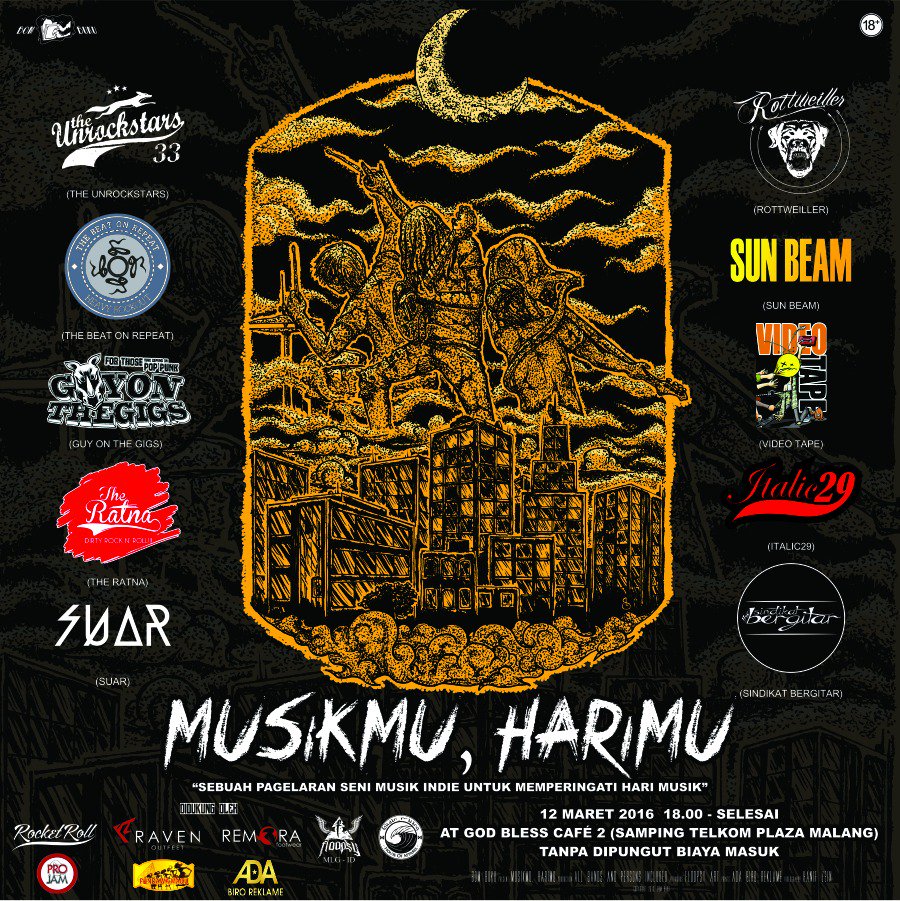 Bom Buku present:
"Musikmu Harimu"
-Sebuah Pagelaran Seni Musik Untuk Memperingati Hari Musik - <a href="/MusikIndieMLG/">Musik Indie Malang</a>