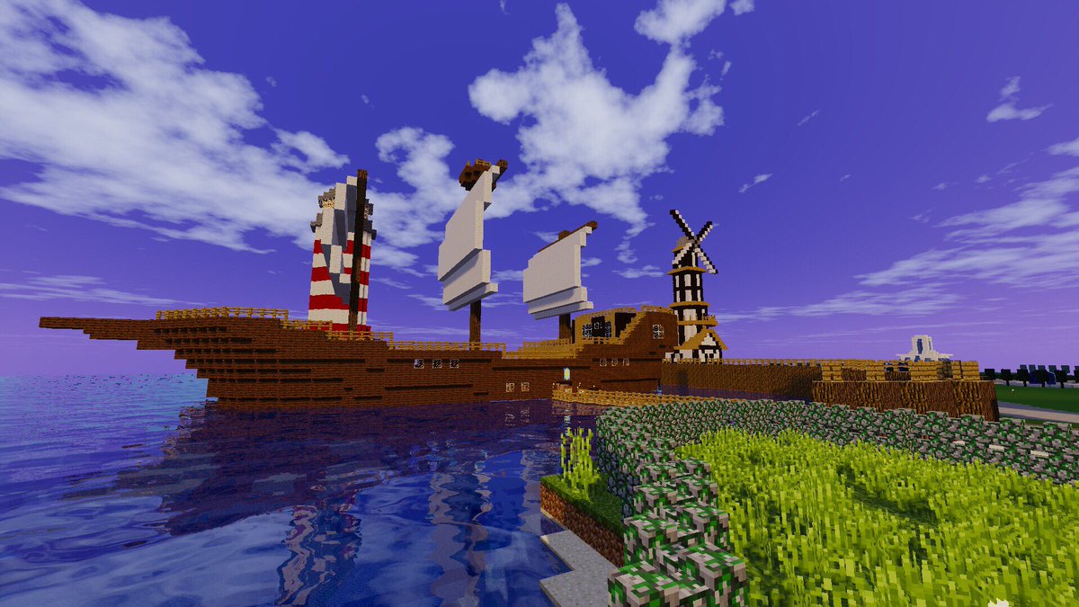 PredzCraft's tweet image. Here's a few scenic images from the spawn village, Pollentia.