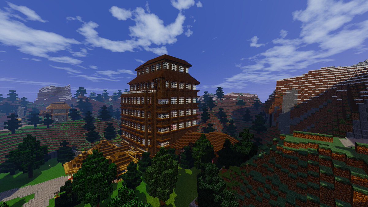 PredzCraft's tweet image. Here's a few scenic images from the spawn village, Pollentia.