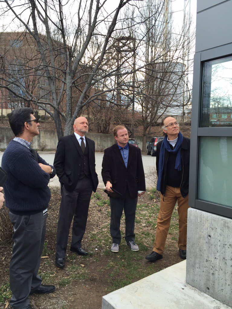 JeffreyLPaine's tweet photo. Reviewing our Duke Wellness Center curtain wall mockup @DudaPaine https://t.co/Xj7SgNUqq1
