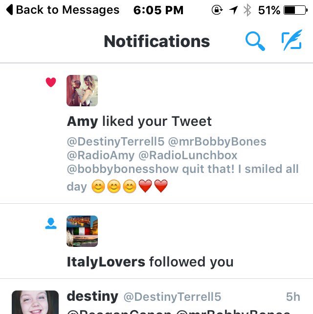 ReaganCanon's tweet photo. Omg I think I just had a heart attack because @RadioAmy just liked my tweet!❤️❤️ #JoyWeek #PimpinJoyWeek #pimpinjoy https://t.co/SsvtDydgv6