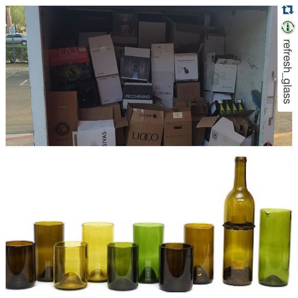 LocalFirstAZ's tweet photo. 1 ton of bottles from #DevouredPhx will be repurposed into beautiful items by @refresh_gla… https://t.co/9gFbhOPwOz https://t.co/W4CHiuQ54d