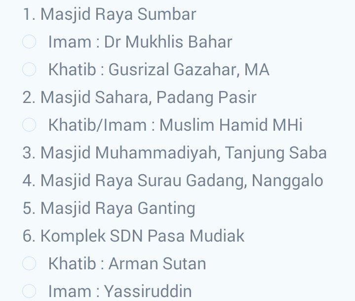 provinsiSUMBAR's tweet photo. Beberapa tempat di Padang yang akan laksanakan Sholat Gerhana 9 Maret https://t.co/apJQYGCFFe