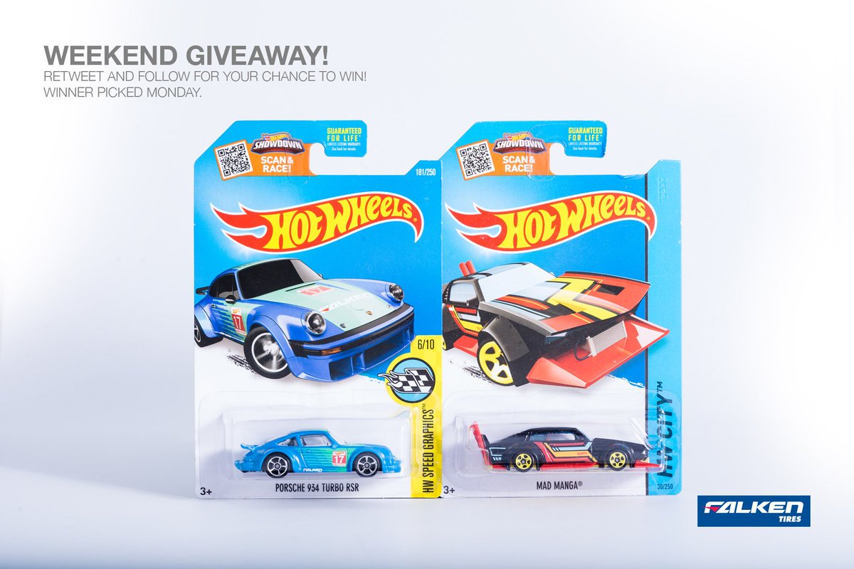 FalkenTire's tweet photo. RT &amp; follow for your chance to win this @Hot_Wheels Falken combo! #giveaway #contest Rules: https://t.co/7uQfUeI9Qk https://t.co/nNV0ZV3col