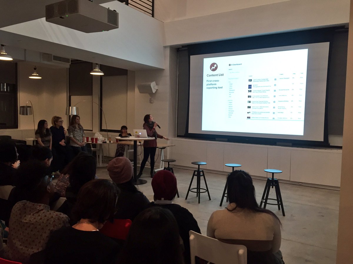 BuzzFeedProduct's tweet photo. Designer @nicollerich demos internal tools @WomenWhoCodeNYC — this one helps editors track performance of content: https://t.co/M5J7XYyUU4