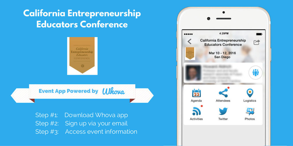 WhovaSupport's tweet photo. Pleased to work with @SDSULavinCenter to create a new conference experience at #CEEC2016 with #WhovaApp! https://t.co/hljNHiFZMt