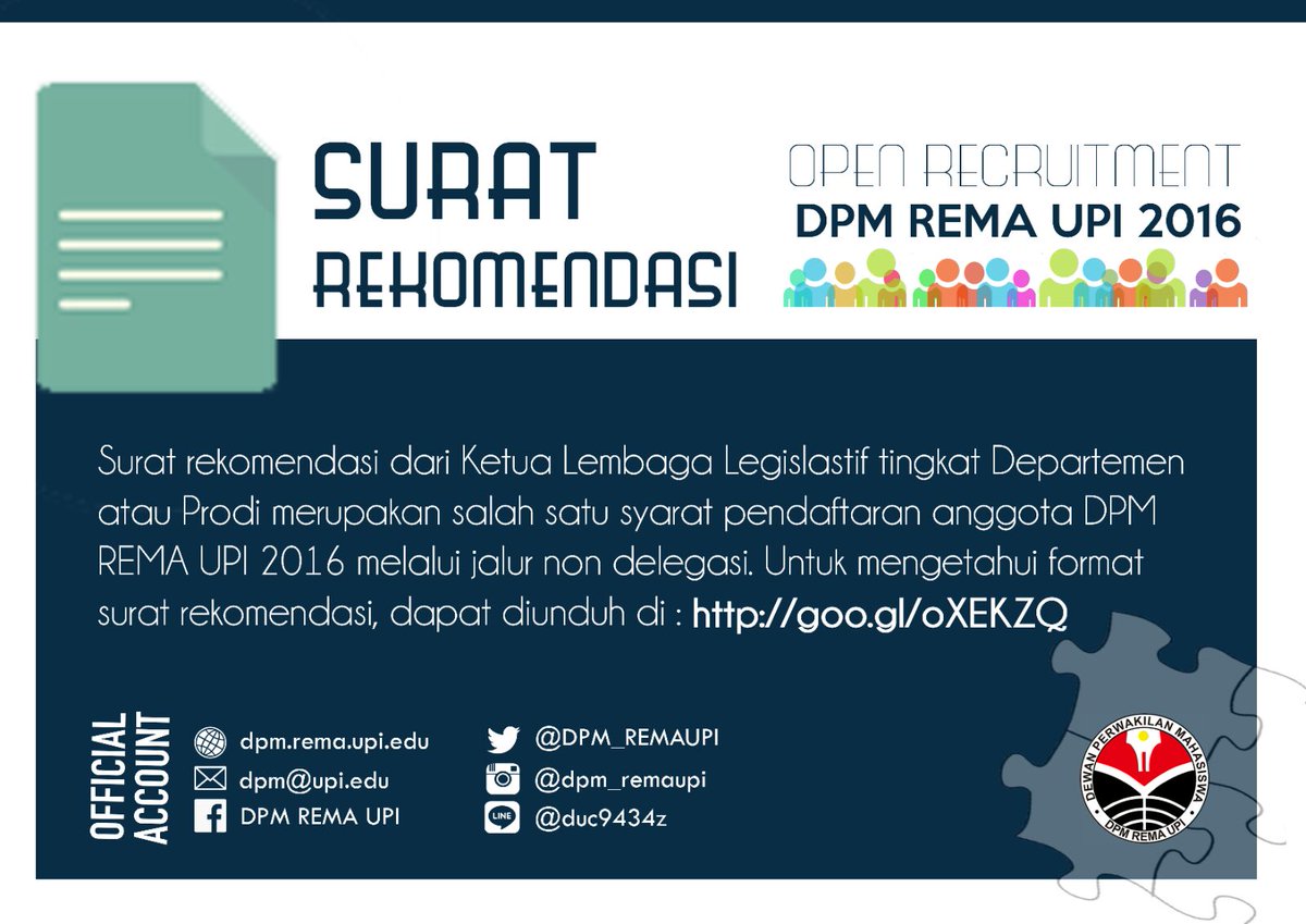 DPM_REMAUPI's tweet image. Apa itu surat rekomendasi?@DPM_Himapena @BMESAUPI @MAHAPROPESI @IEKIUPI @DPMIEKI @info_FPOK @sekilas_IKOR @infoPKO
