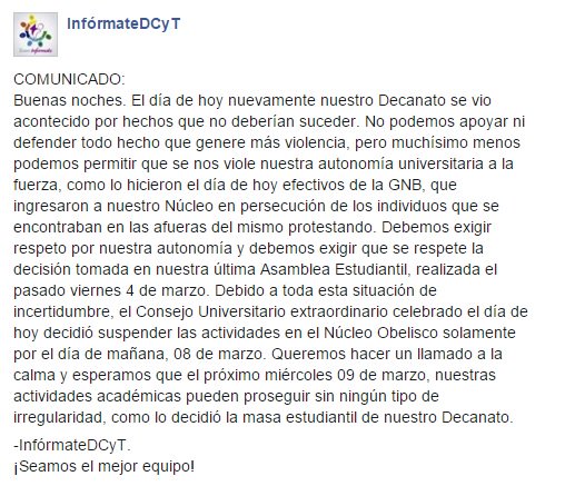 InformateDCyT's tweet photo. COMUNICADO:
#InfórmateDCyT
¡Seamos el mejor equipo! https://t.co/gBKnSLXIBo